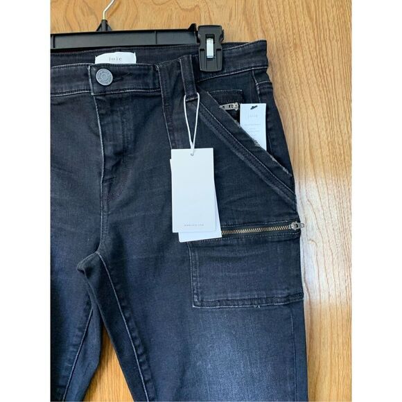Joie Denim Park Skinny E Mid-Rise Jeans in Noir Black Size 29 - Picture 6 of 12